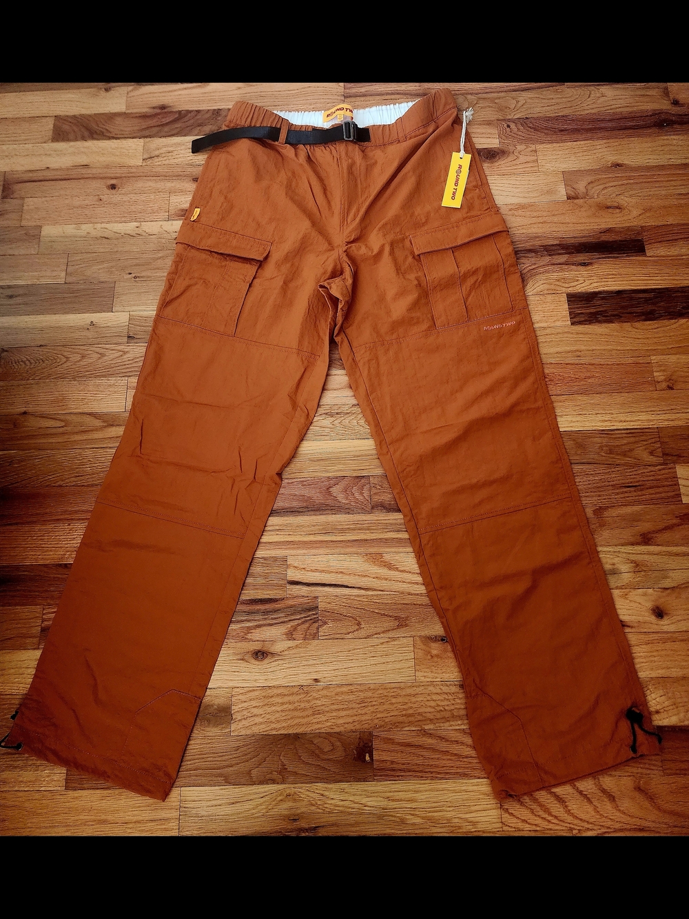 Men's Cargo Pants in Rust Brown with Utility Pockets